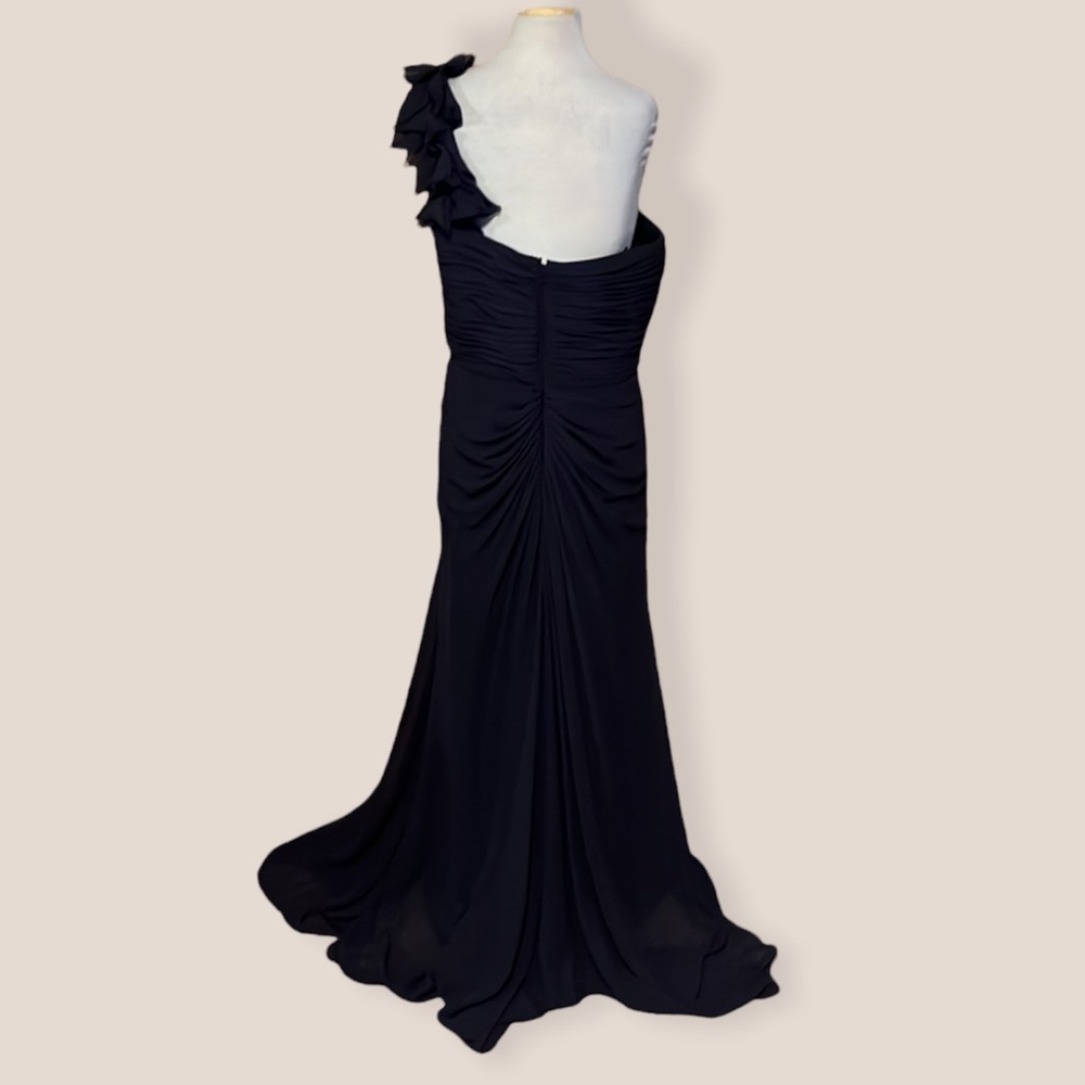 TADASHI SHOJI Purple One Shoulder Formal Gown - Picture 5 of 6